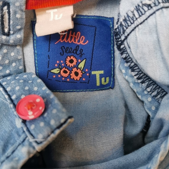 9/12 MONTHS TU LITTLE SEEDS Embroidered, Cap Sleeve Dress EUC - Picture 5 of 7
